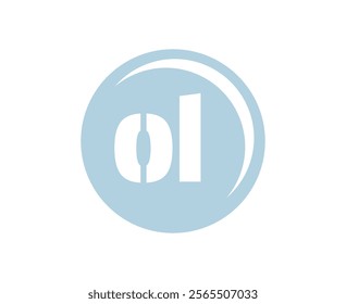 OL sport emblem or team logotype. Ball logo with a combination of Initial letter O and L for balls shop, sports company, training, club badge. Vector illustration.