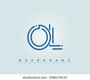 OL Technology Letter Logo Template. This tech letter logo is a graphic mark that uses letters to represent a technology company.