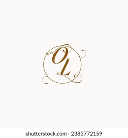 OL uniquely wedding logo symbol of your marriage and you can use it on your wedding stationary