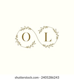 OL wedding infinity in elegant monogram with high quality professional design that will print well