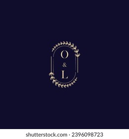 OL wedding initial logo in high quality professional design that will print well across any print media