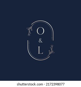 OL wedding initial logo letters in high quality professional design that will print well across any print media