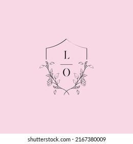 OL wedding logo letters in high quality professional design that will print well across any print media