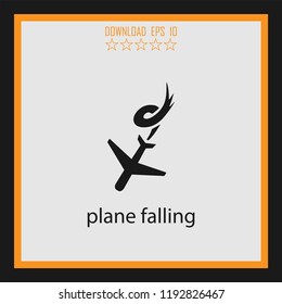 olane falling  vector icon