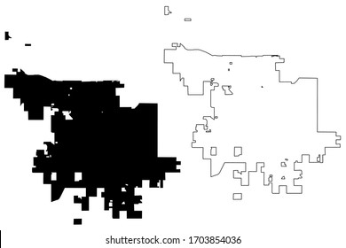 Olathe City, Kansas (United States cities, United States of America, usa city) map vector illustration, scribble sketch City of Olathe map