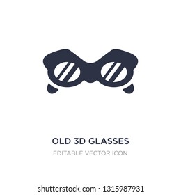 old 3d glasses icon on white background. Simple element illustration from Cinema concept. old 3d glasses icon symbol design.