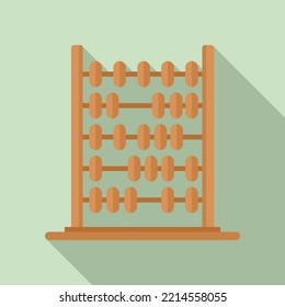 Alter Abacus Symbol flacher Vektorgrafik. Mathe-Spielzeug. Unternehmensrechner