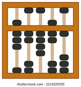 Old abacus made of wood