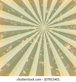 Old abstract vector background with rays