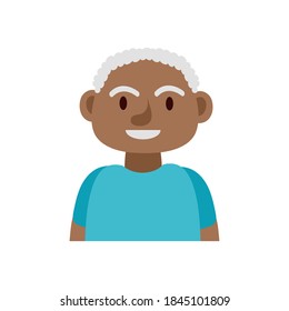 old afro man person avatar character vector illustration design