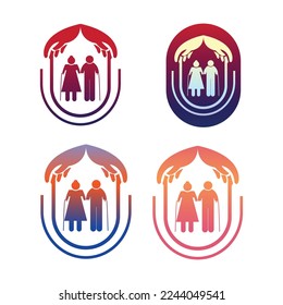 Diseño del logotipo de la vivienda para personas de edad avanzada.