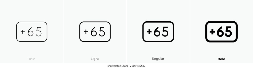 old age icon. Thin, Light Regular And Bold style design isolated on white background