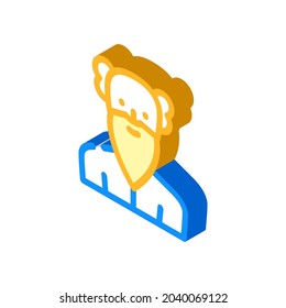 vectores de iconos isométricos del hombre mayor. signo de hombre mayor. ilustración de símbolo aislado