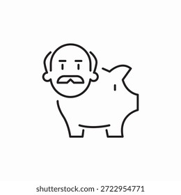 Guardar Vector de signo de ícono de edad avanzada