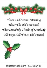 Old Age Saying Christmas and New Year Greeting Card