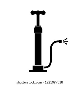 Old air pump icon on white background