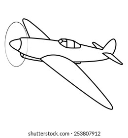 Old airplane fighter