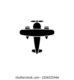 Old Airplane Icon Design Template Vector Isolated