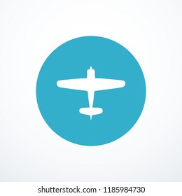 Old airplane icon. Vector illustration