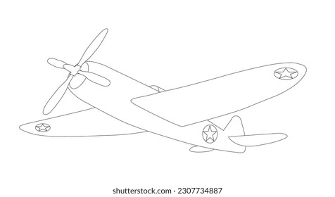 vector de arte de la línea aérea antigua
