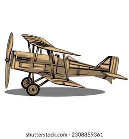 Altes Flugzeug, Vektorkunst, Logo und Symbol