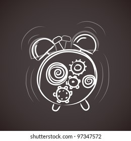 old alarm clock sketch