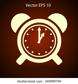 old alarm clock vector illustration