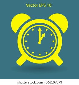 old alarm clock vector illustration