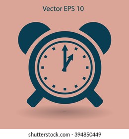 old alarm clock vector illustration