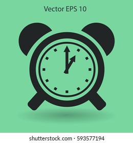 old alarm clock vector illustration