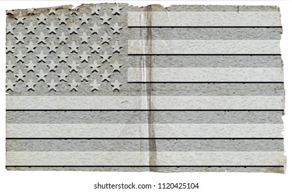 Old American flag.Vintage flag of USA.