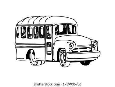 1,621 Old School Bus Stock Vectors, Images & Vector Art | Shutterstock