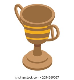 Old amphora icon. Isometric of Old amphora vector icon for web design isolated on white background