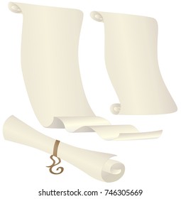 Old ancient paper scroll