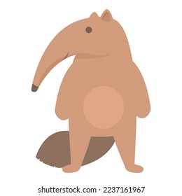 Old anteater icon cartoon vector. Funny mammal. Wild style
