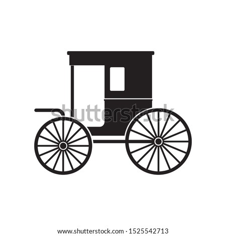 Old antique buggy logo design template vector illustration