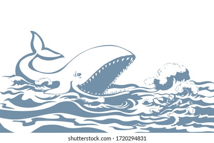 Old antique jewish male death character. Line hand drawn huge anger depth marine open jaw help adult israel jew human die concept. Retro hebrew god pray art doodle sketch style white sky text space