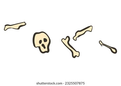 Old antique treasure map element. Decorative symbol for map template. Pirate grunge map element. Hand drawn vintage vector illustration