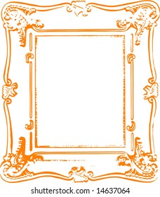Old antique vintage vector frame.
