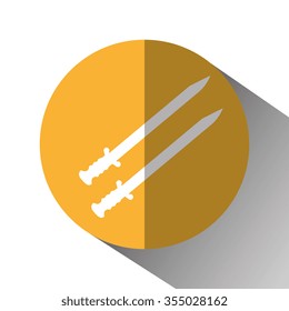Old and antique weapon graphic design, vector illustration