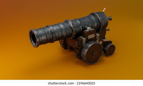 Antiguas armas como el mortífero cañón de latón de hierro fundido usado en asalto o defensa en guerra