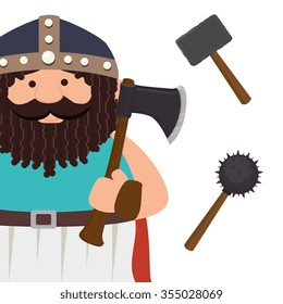 Old and antiques weapons graphic design, vector illustration