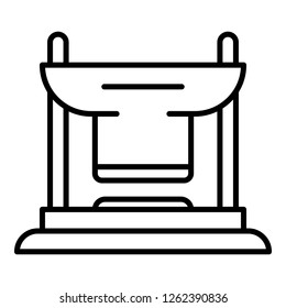 Old anvil icon. Outline old anvil vector icon for web design isolated on white background