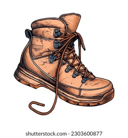 Old army boots over white
