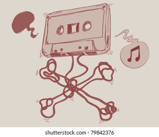 Old audio cassette.