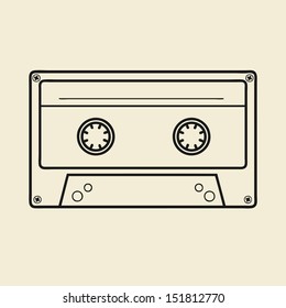 old audio cassette tape icon