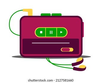 Old Audio Player Retro 80's 90's Player for a stylish retro party. Vector Illustration 