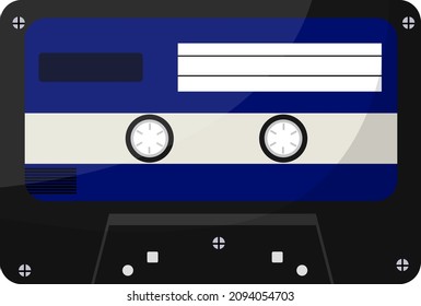 Altes Tonband, Illustration, Vektorgrafik auf weißem Hintergrund.