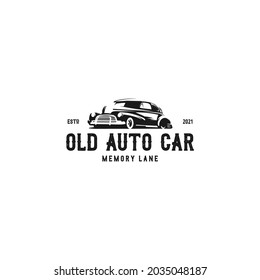 old auto car logo vector