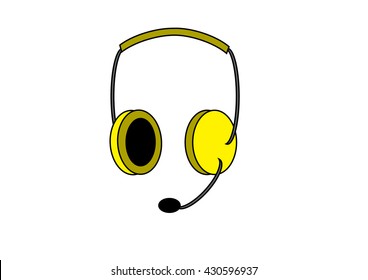 
Old aviator googles for pilots during the war, old school. Hand drawn. Vector. Yellow and grey colors. 